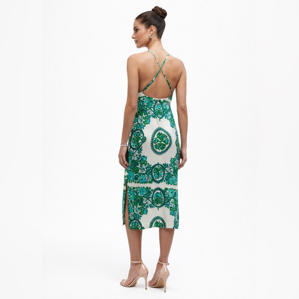 CARA CARA Dria Crisscross-Strap Midi Column Dress - Sz. 6 - Picture 2 of 7